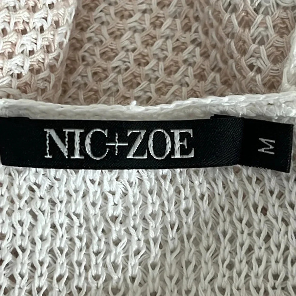 Nic + Zoe Cannon Linen & Cotton Blend Lightweight Sweater - Size Medium - Picture 6 of 7